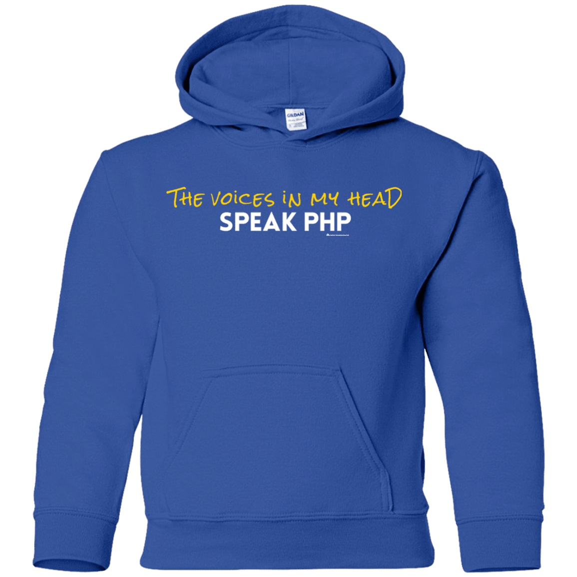 Sweatshirts Royal / YS The Voices In My Head Speak PHP Youth Hoodie