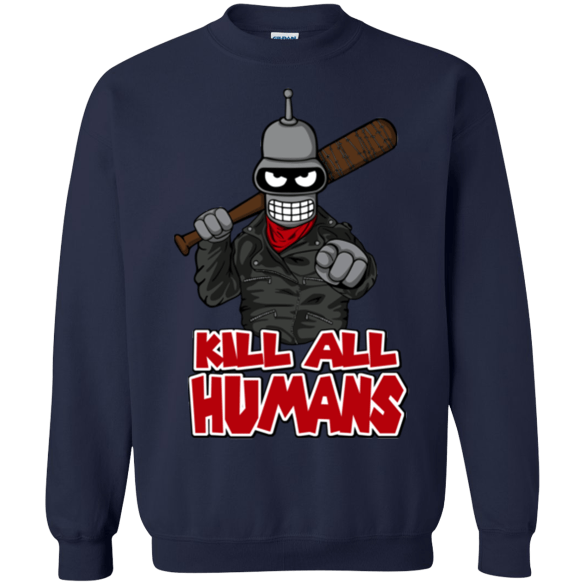 Sweatshirts Navy / Small The Walking Bot Crewneck Sweatshirt