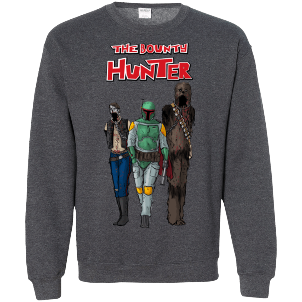 Sweatshirts Dark Heather / Small The Walking Bounty Hunter Crewneck Sweatshirt
