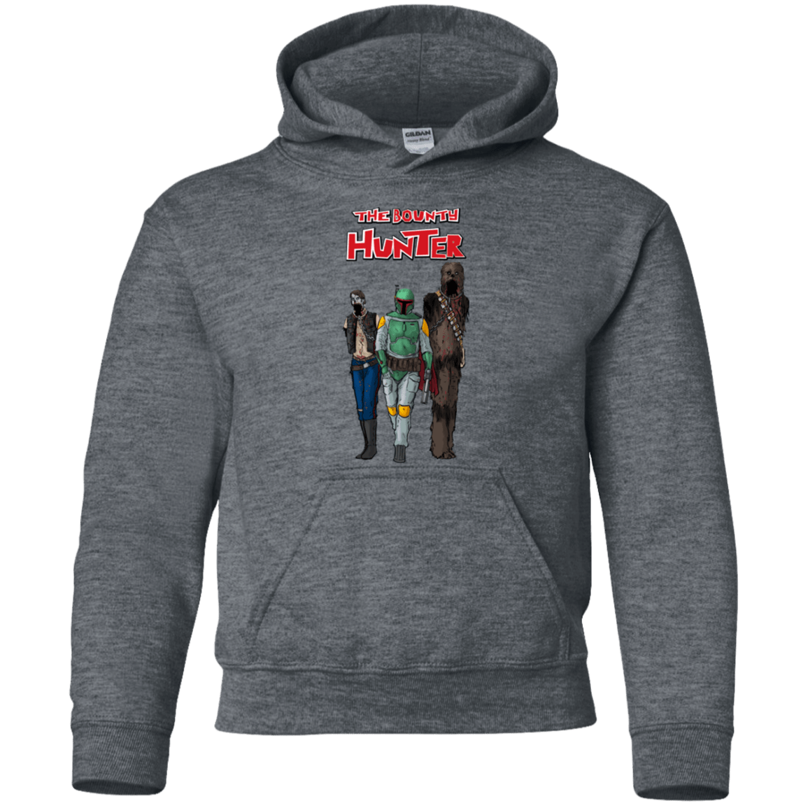 Sweatshirts Dark Heather / YS The Walking Bounty Hunter Youth Hoodie