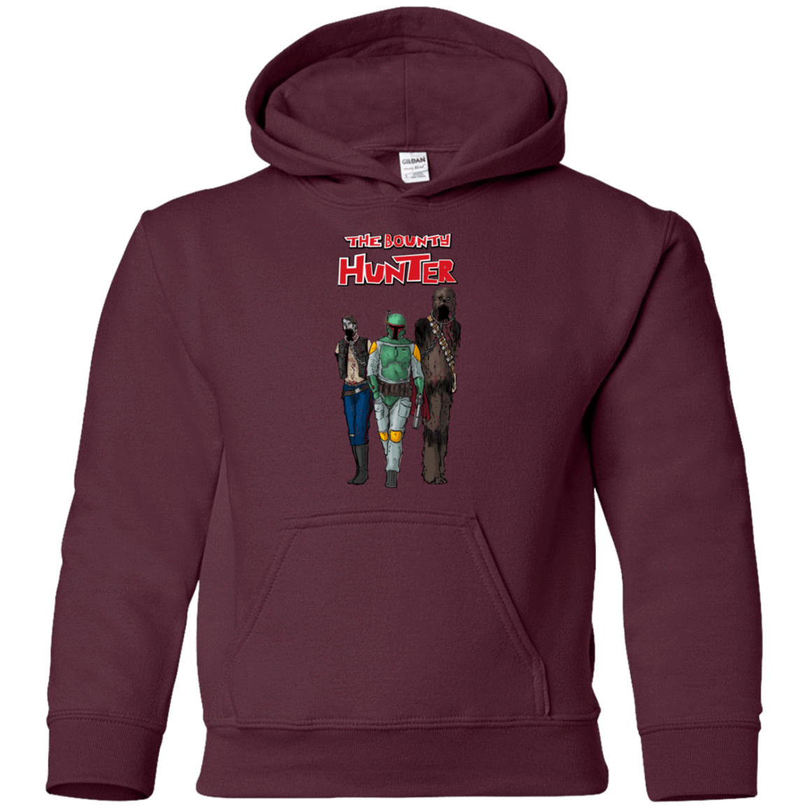 Sweatshirts Maroon / YS The Walking Bounty Hunter Youth Hoodie