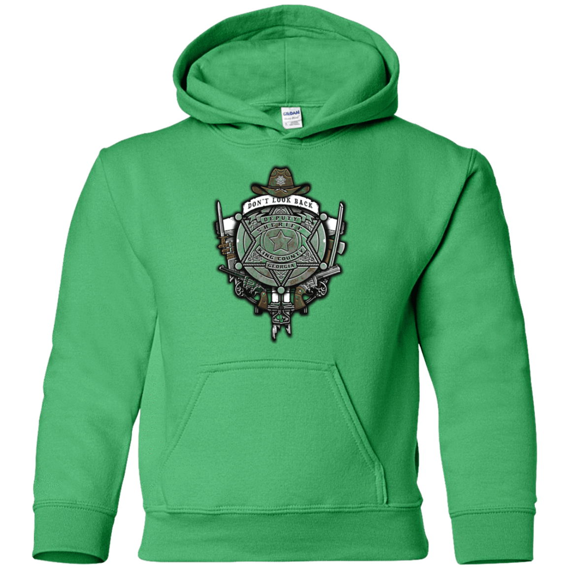 Sweatshirts Irish Green / YS The Walking Crest Youth Hoodie