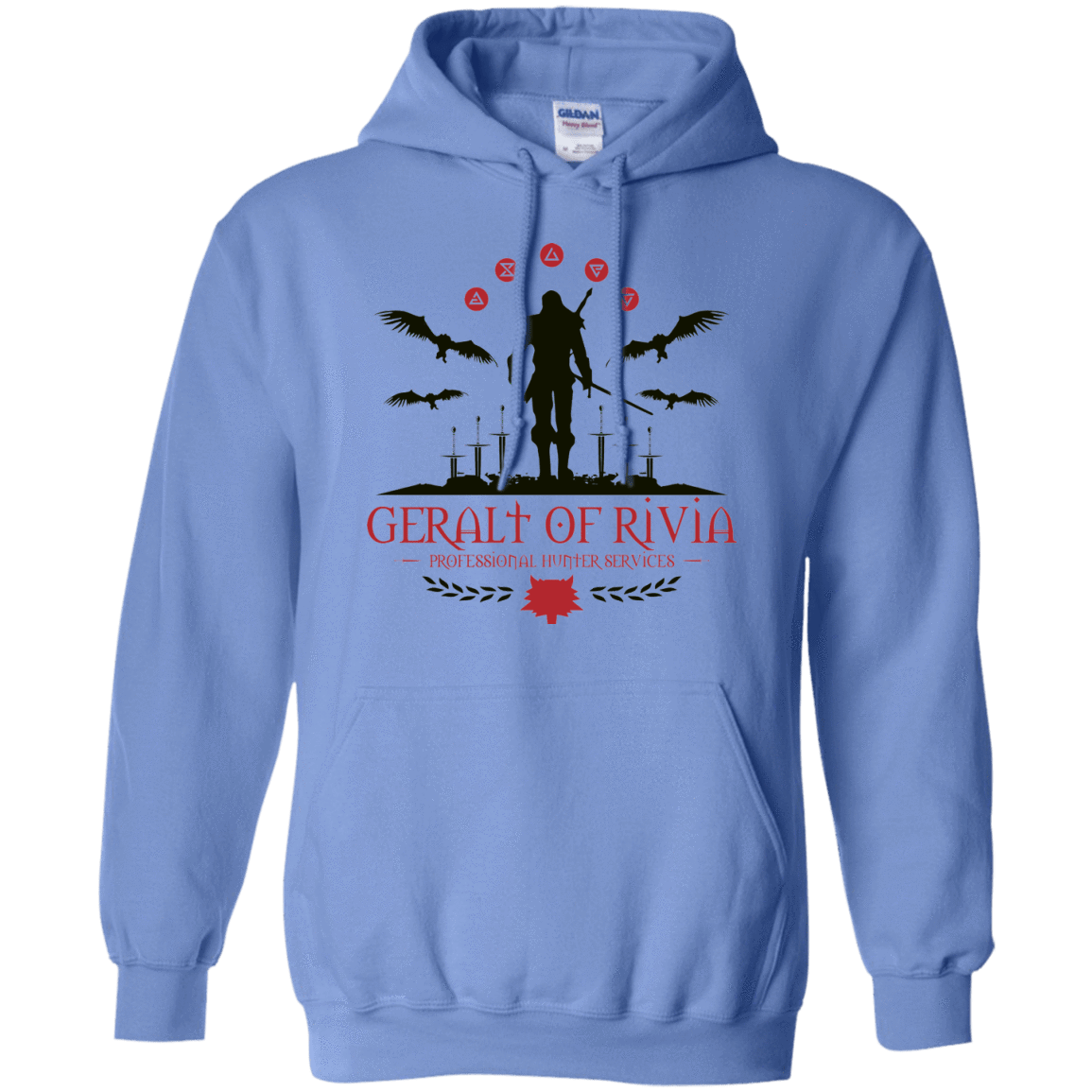 Sweatshirts Carolina Blue / Small The Witcher 3 Wild Hunt Pullover Hoodie