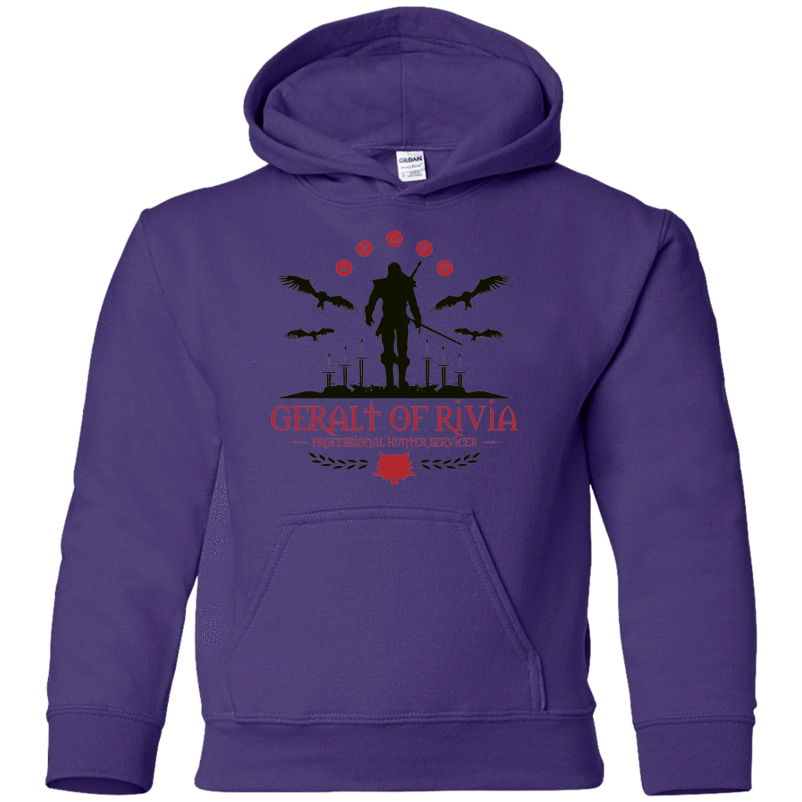 Sweatshirts Purple / YS The Witcher 3 Wild Hunt Youth Hoodie