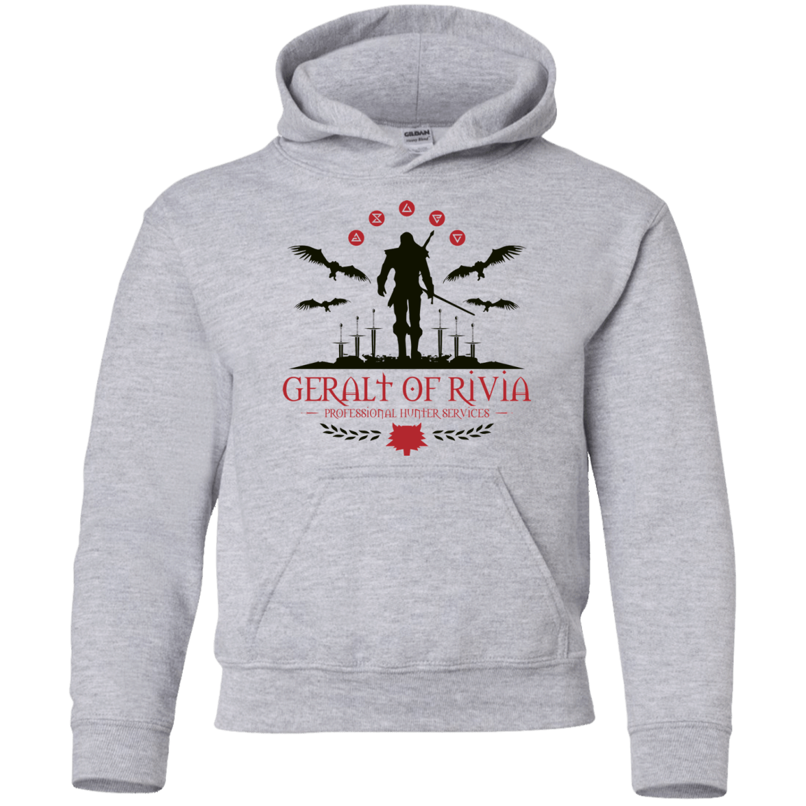 Sweatshirts Sport Grey / YS The Witcher 3 Wild Hunt Youth Hoodie