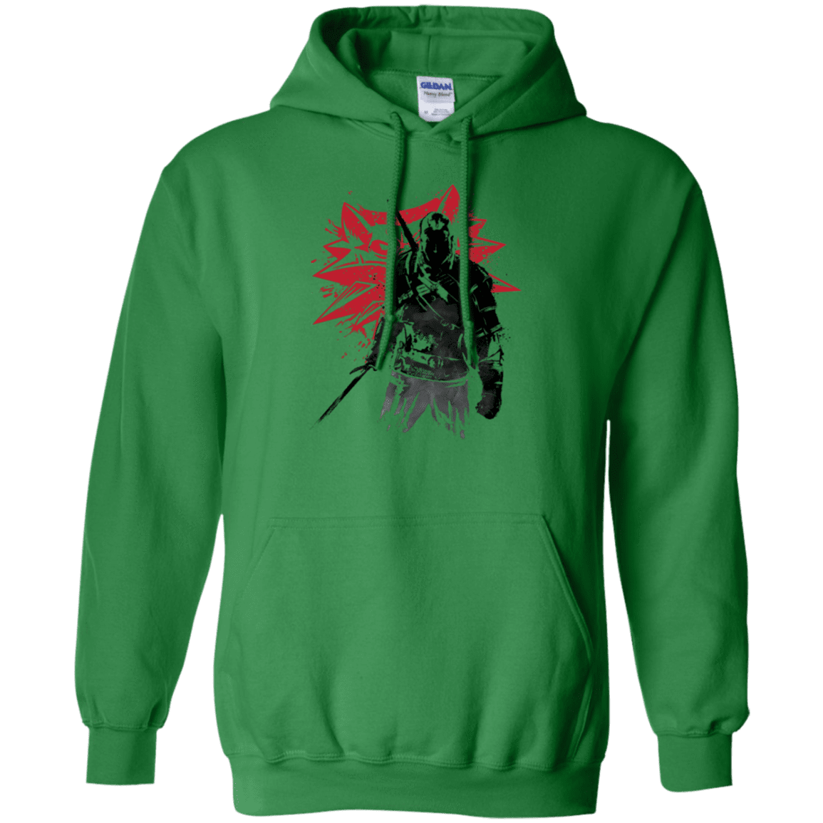 Sweatshirts Irish Green / Small The witcher sumi-e Pullover Hoodie