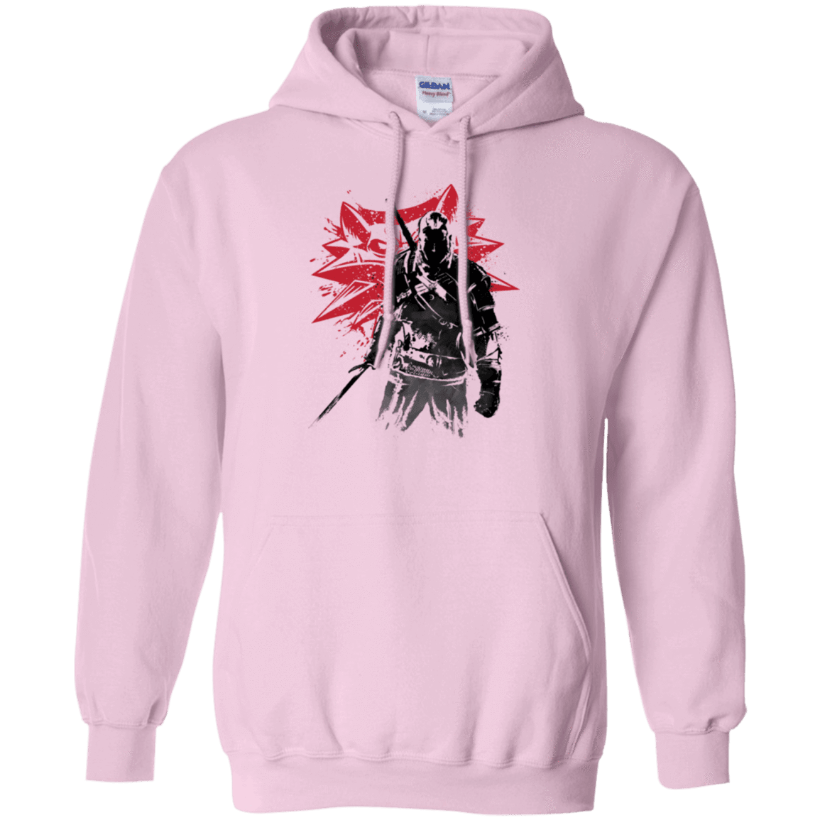 Sweatshirts Light Pink / Small The witcher sumi-e Pullover Hoodie