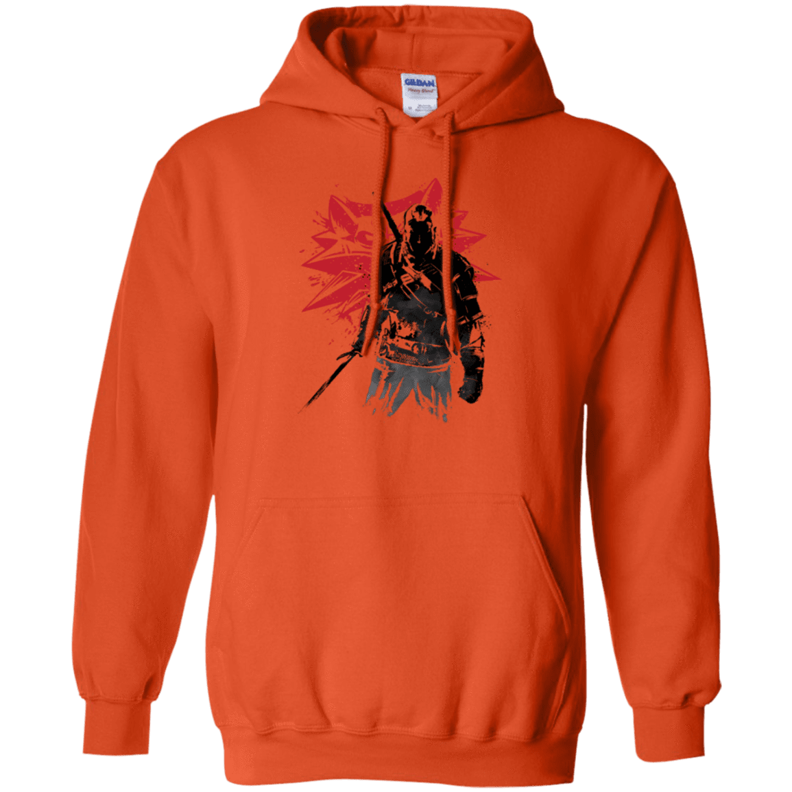 Sweatshirts Orange / Small The witcher sumi-e Pullover Hoodie