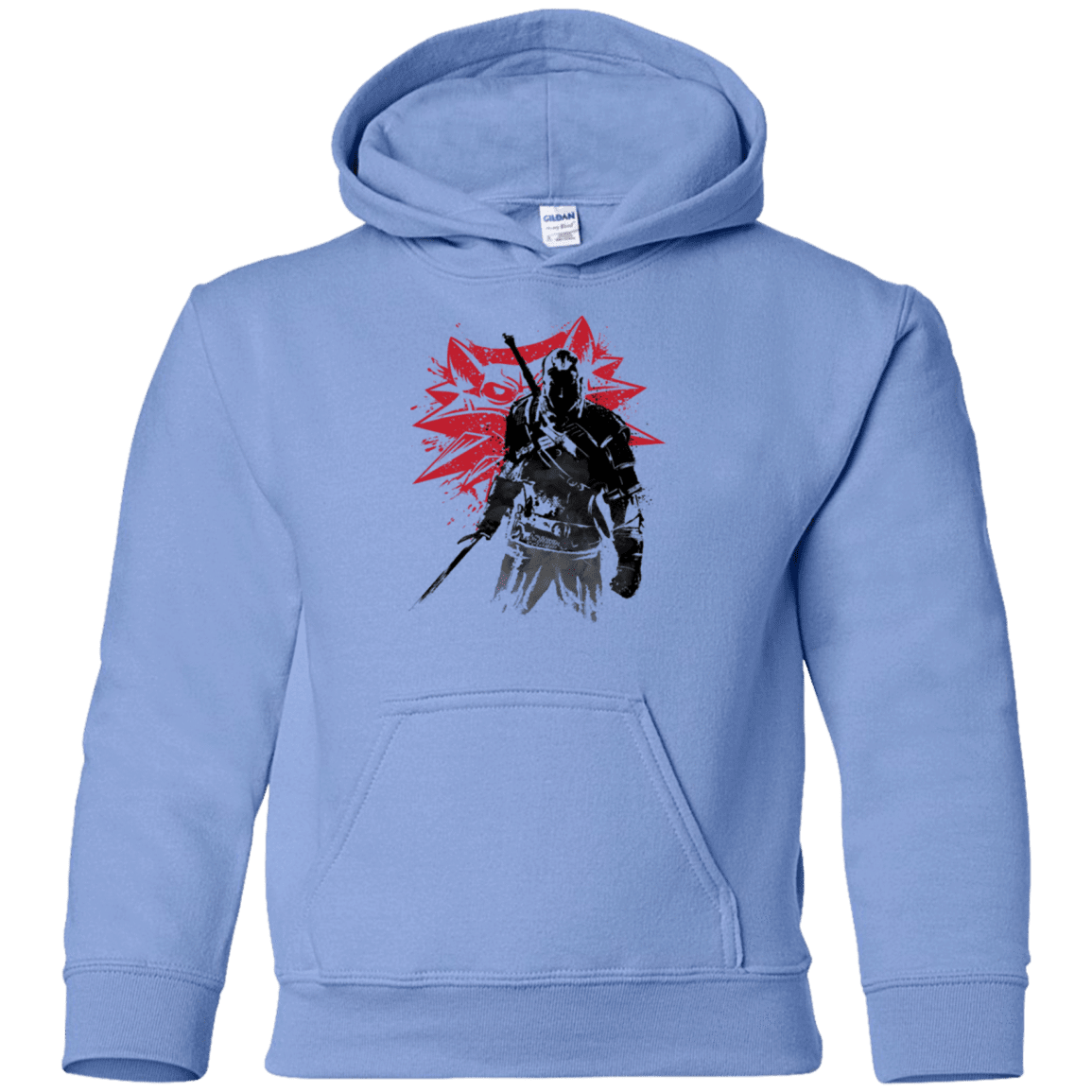 Sweatshirts Carolina Blue / YS The witcher sumi-e Youth Hoodie