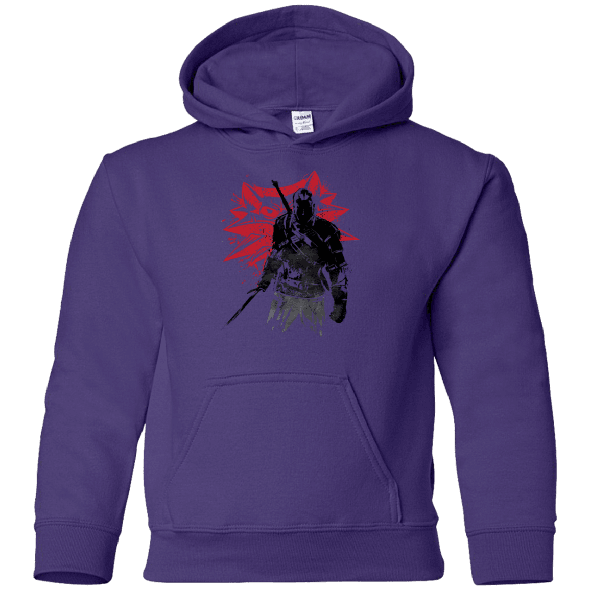 Sweatshirts Purple / YS The witcher sumi-e Youth Hoodie