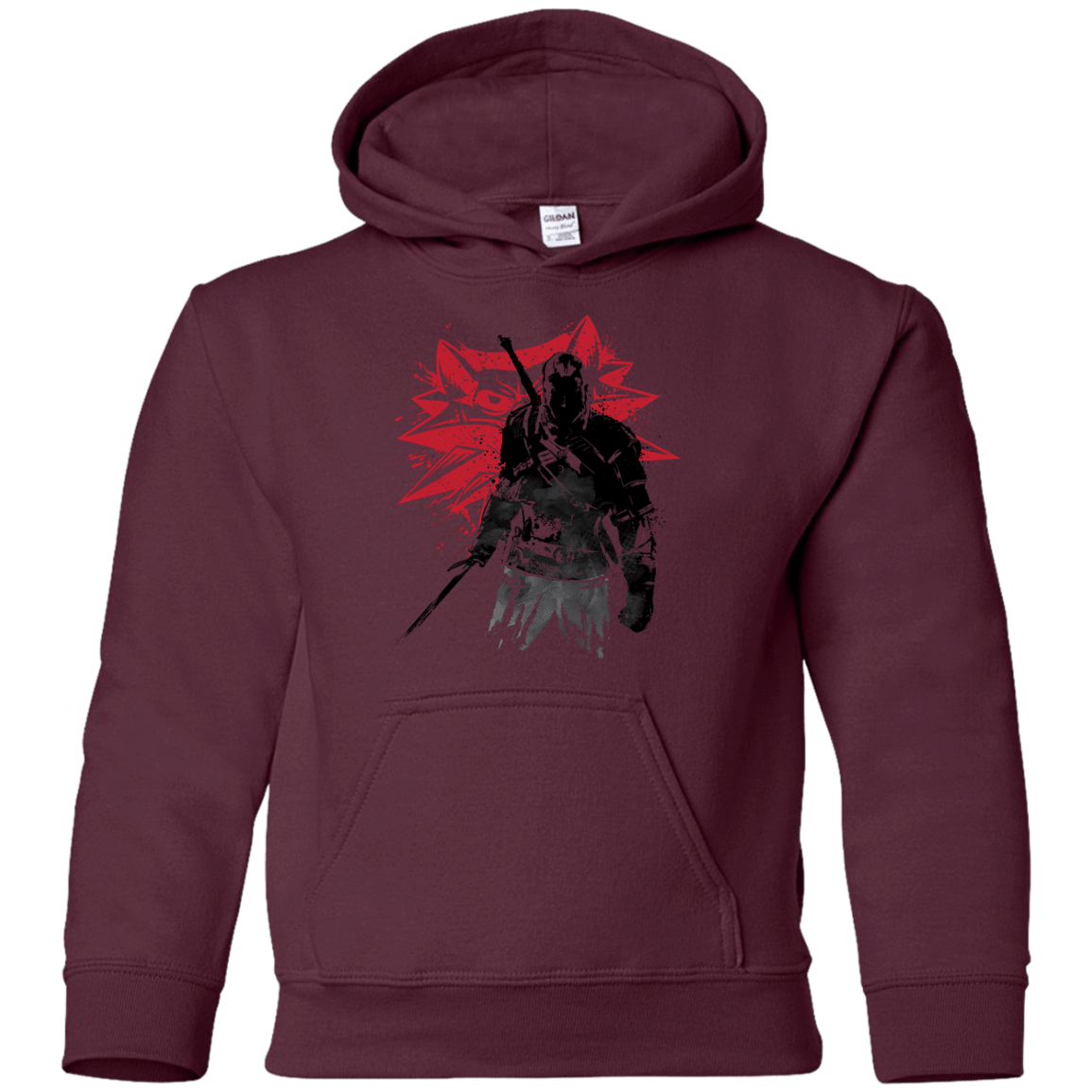 Sweatshirts Maroon / YS The Witcher Sumie Youth Hoodie