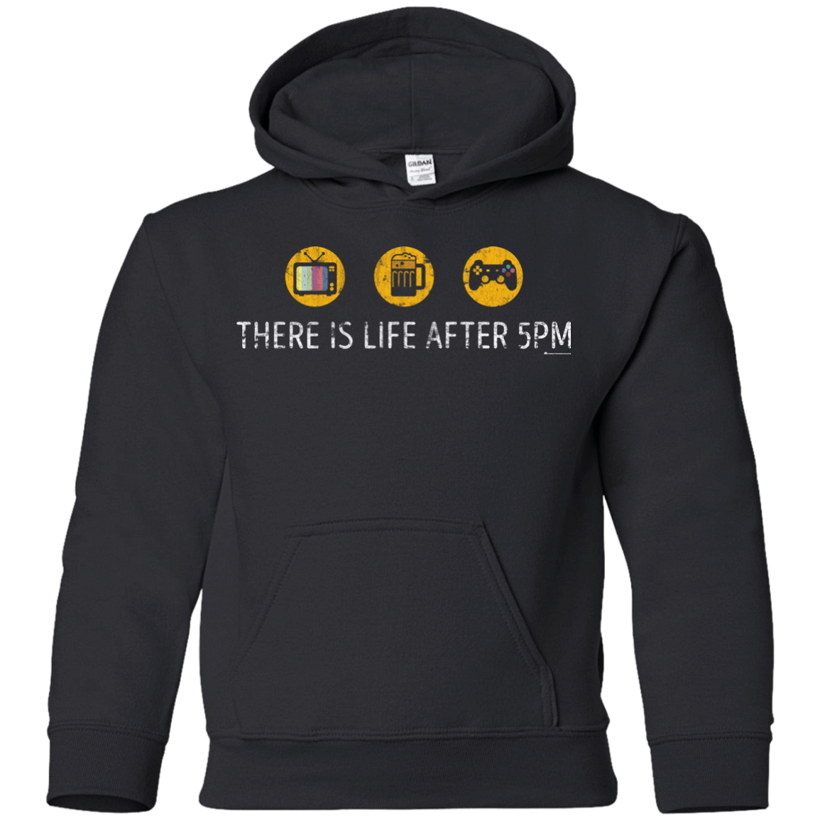 Sweatshirts Black / YS There Is Life After 5PM Youth Hoodie