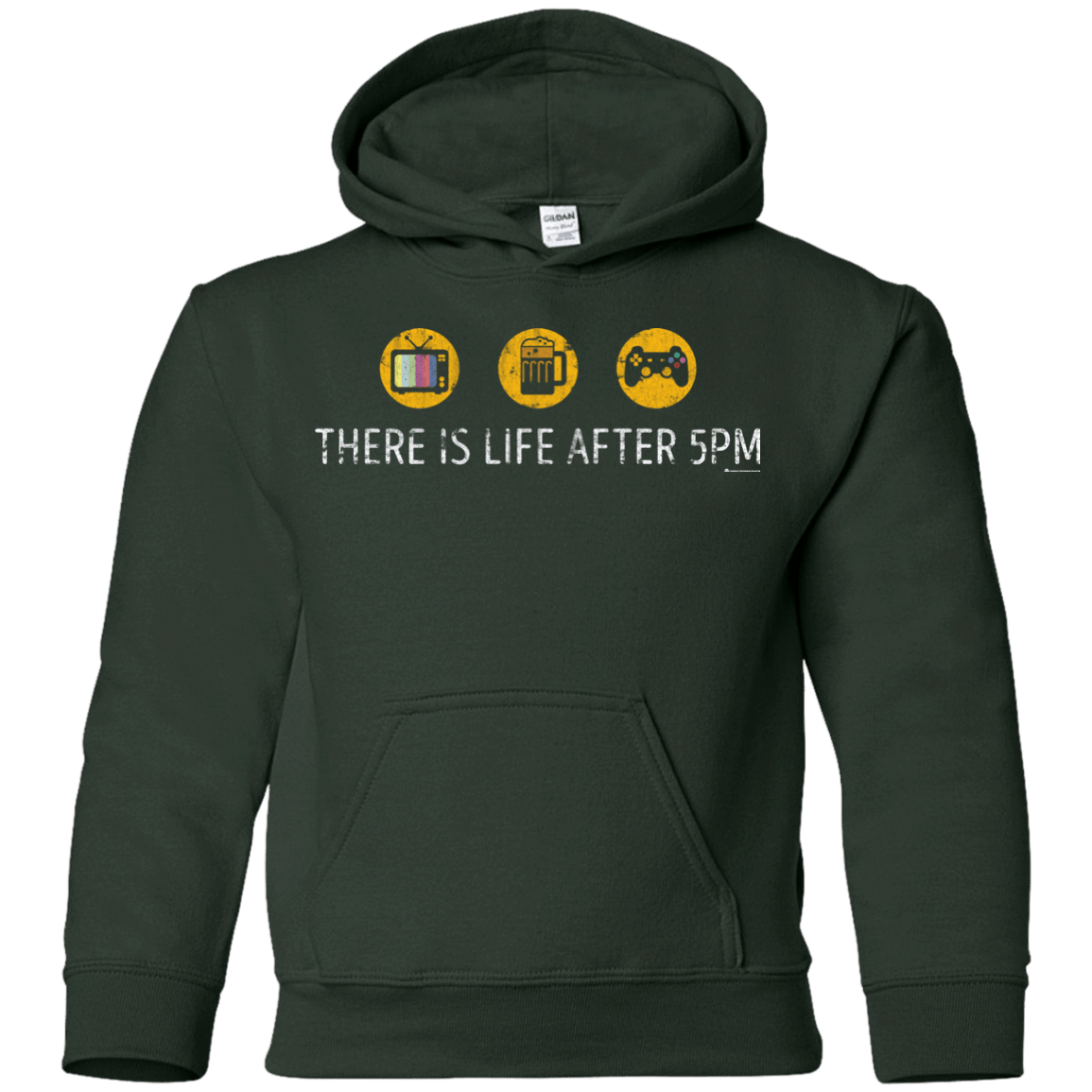 Sweatshirts Forest Green / YS There Is Life After 5PM Youth Hoodie