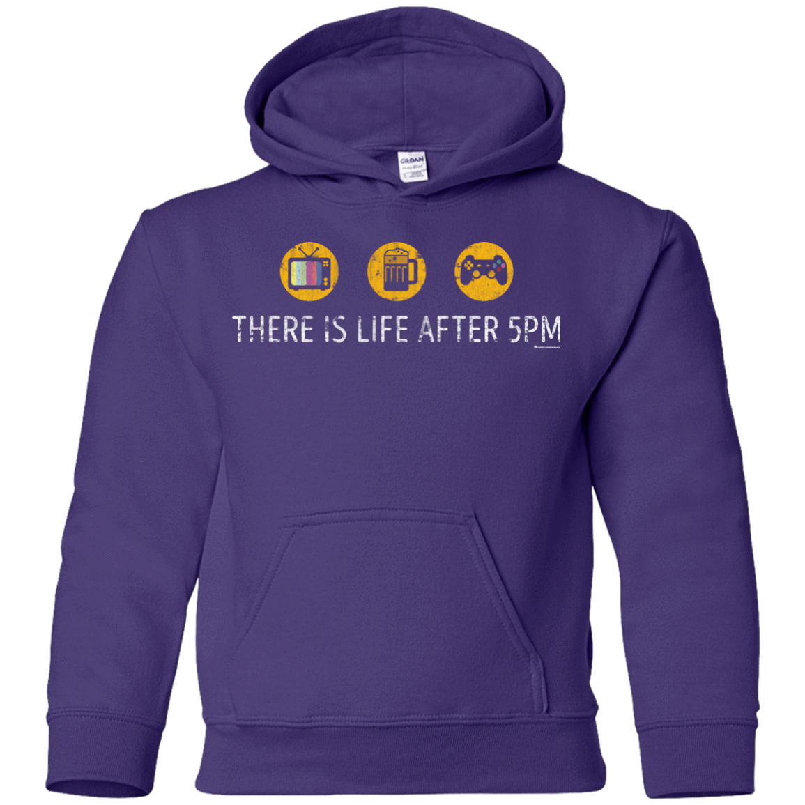 Sweatshirts Purple / YS There Is Life After 5PM Youth Hoodie