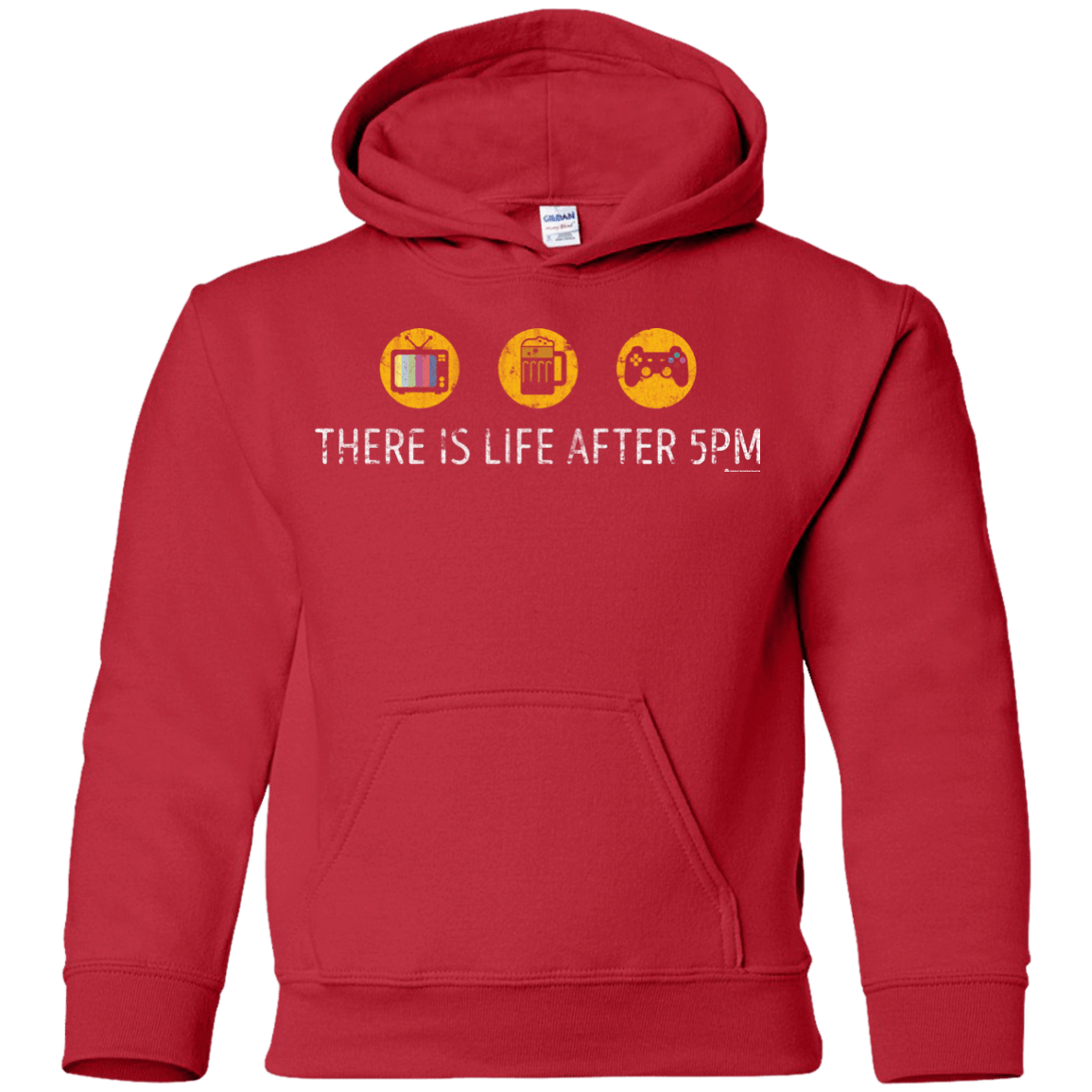 Sweatshirts Red / YS There Is Life After 5PM Youth Hoodie