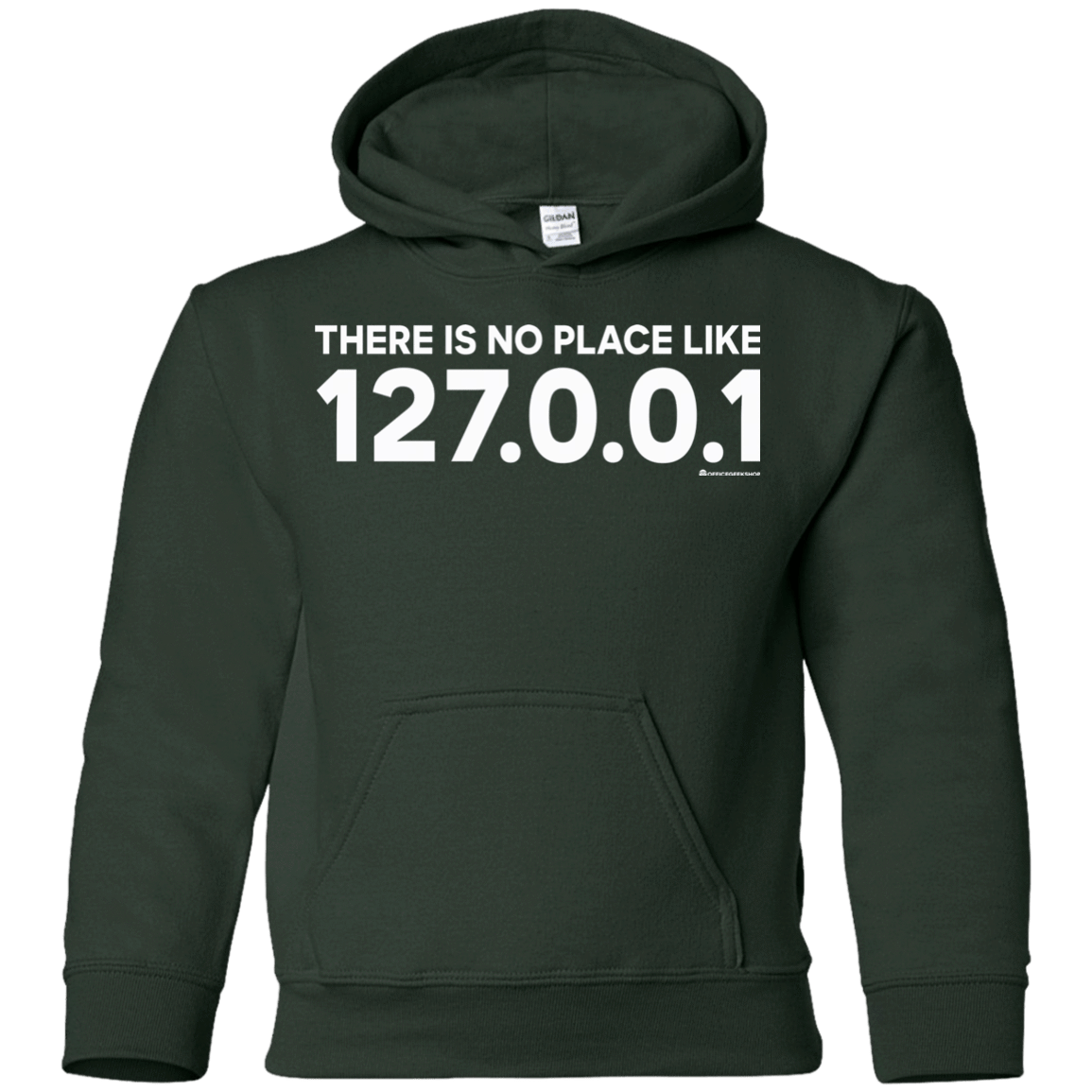 Sweatshirts Forest Green / YS There Is No Place Like 127.0.0.1 Youth Hoodie