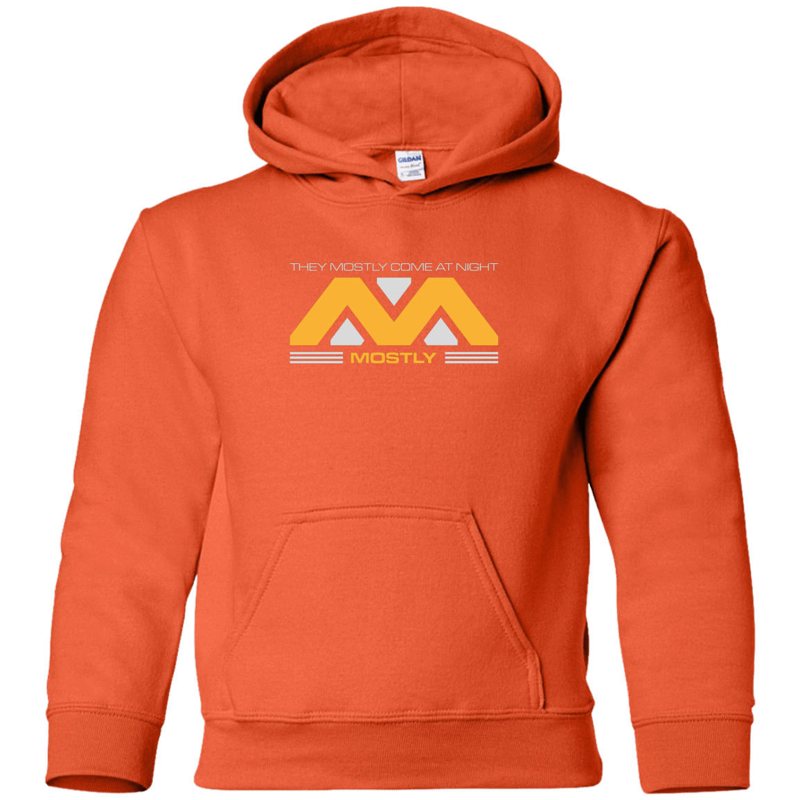 Sweatshirts Orange / YS They Mostly Come At Night Mostly Youth Hoodie