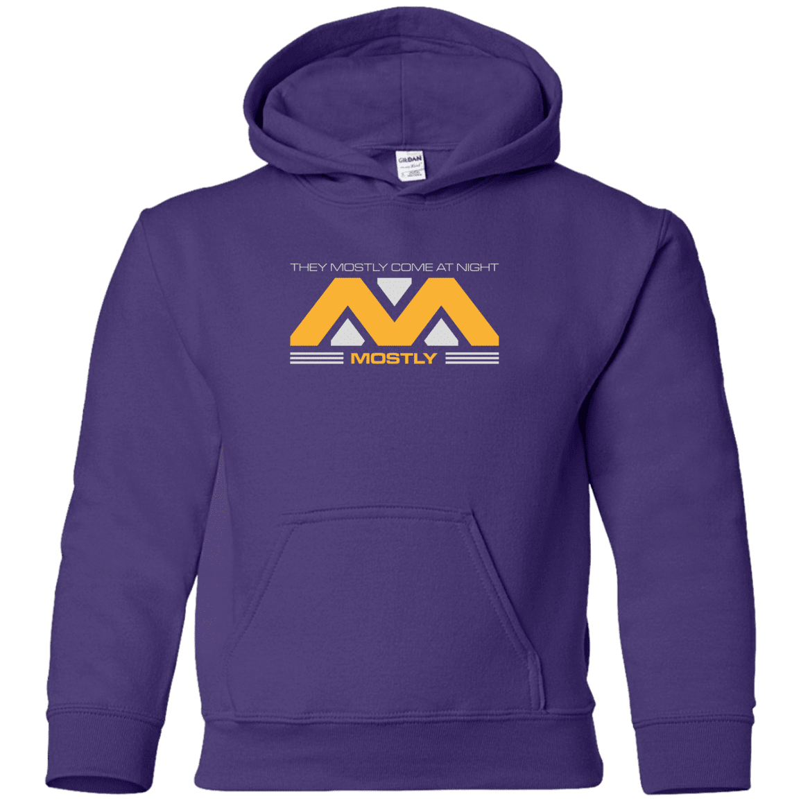Sweatshirts Purple / YS They Mostly Come At Night Mostly Youth Hoodie
