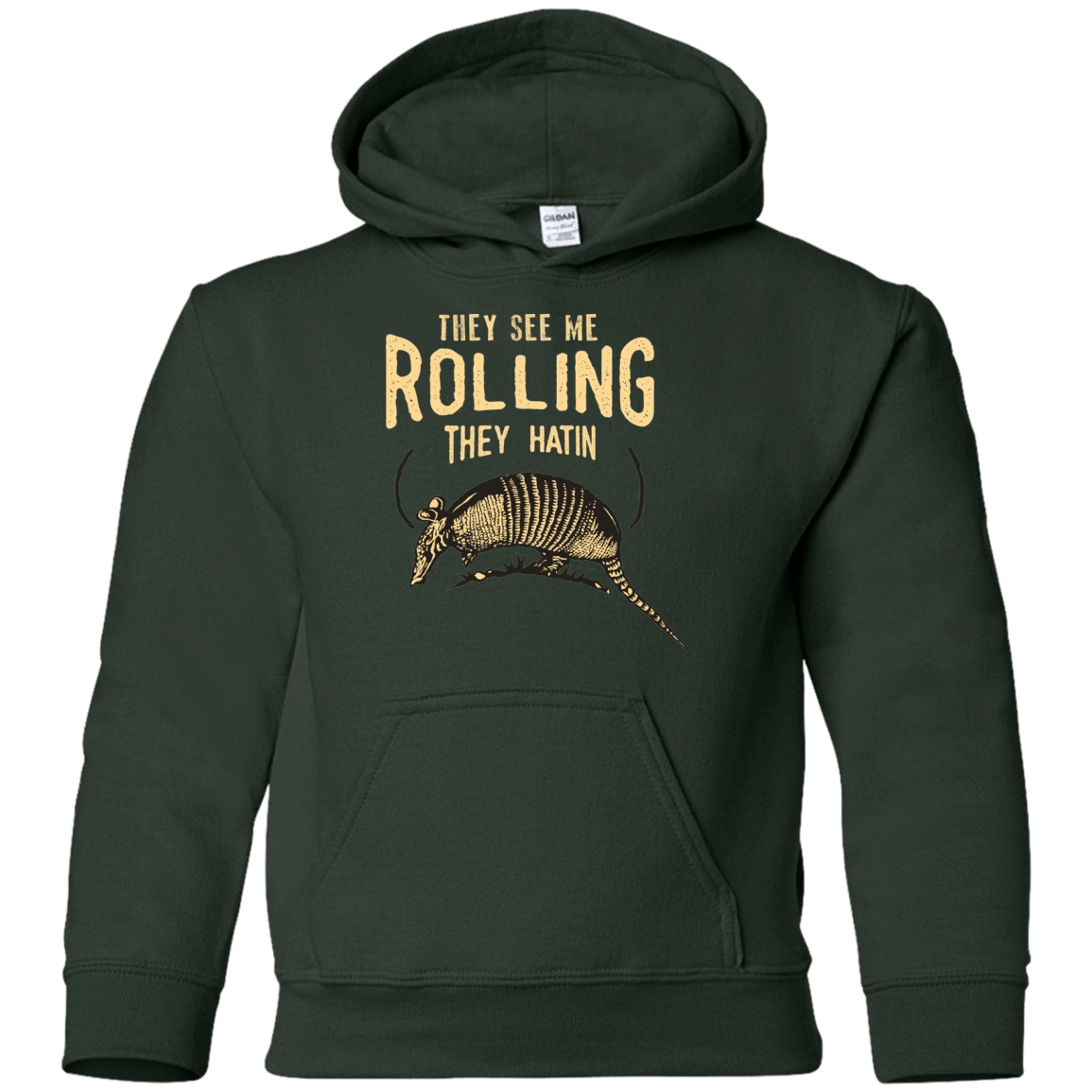 Sweatshirts Forest Green / YS They See Me Rollin Youth Hoodie