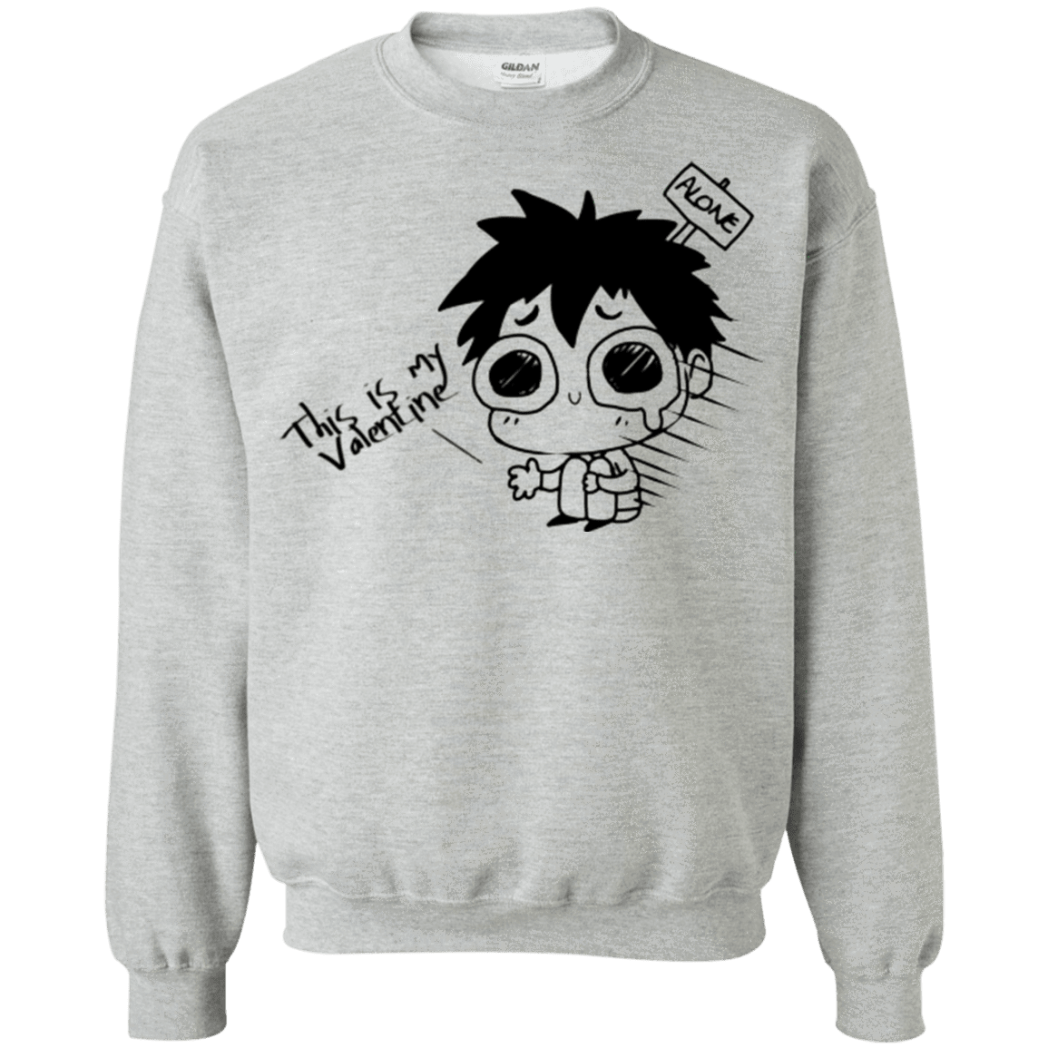 Sweatshirts Sport Grey / Small This is my Valentine Crewneck Sweatshirt