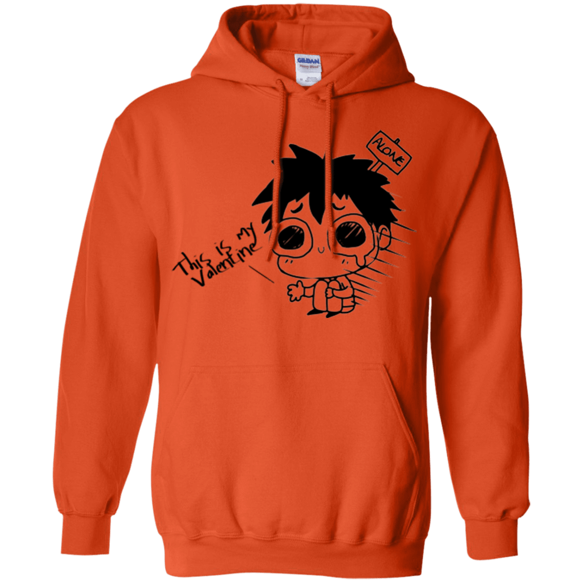 Sweatshirts Orange / Small This is my Valentine Pullover Hoodie