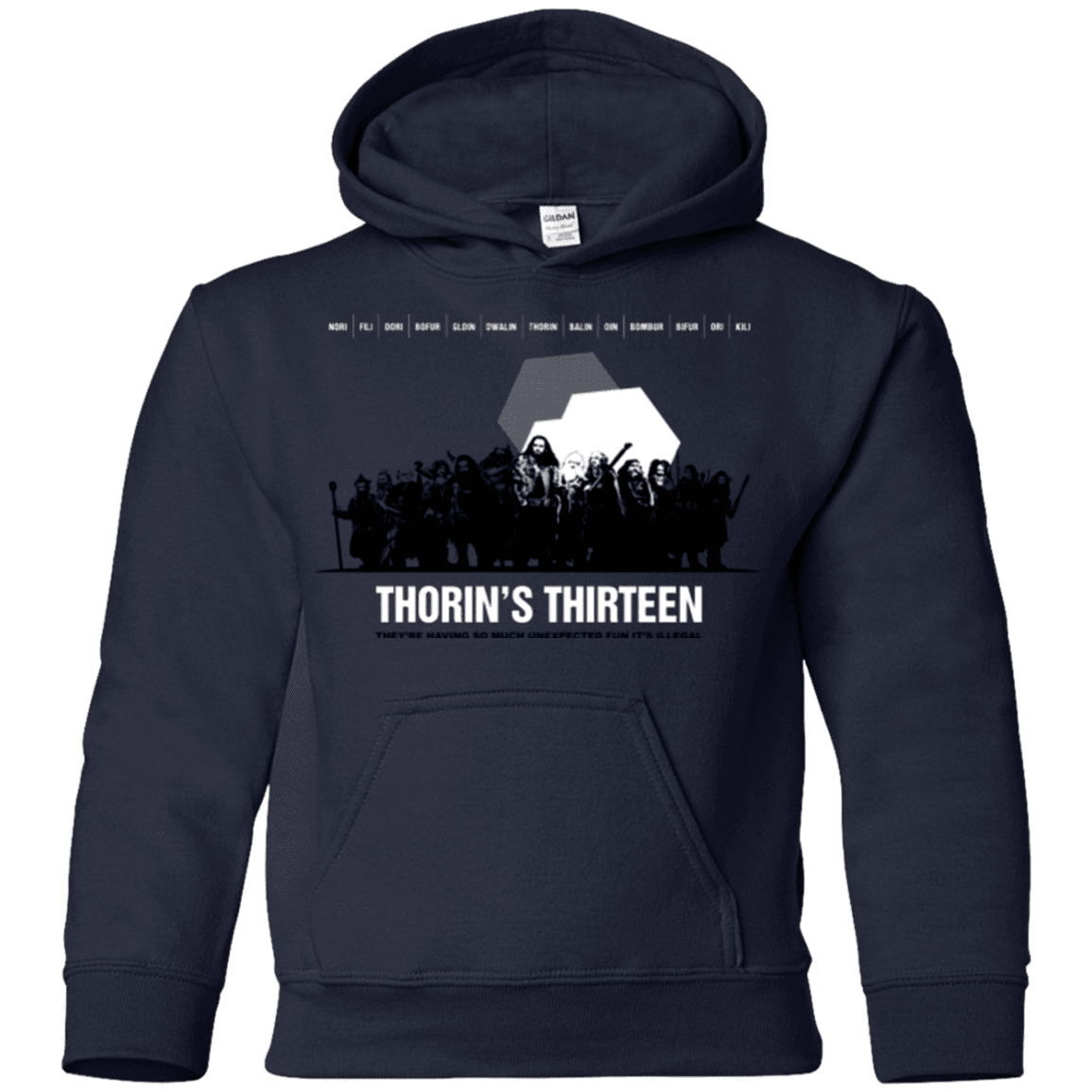 Sweatshirts Navy / YS Thorin's Thirteen Youth Hoodie