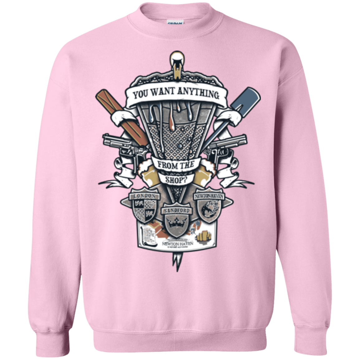 Sweatshirts Light Pink / Small Three Cornetto's Crest Crewneck Sweatshirt