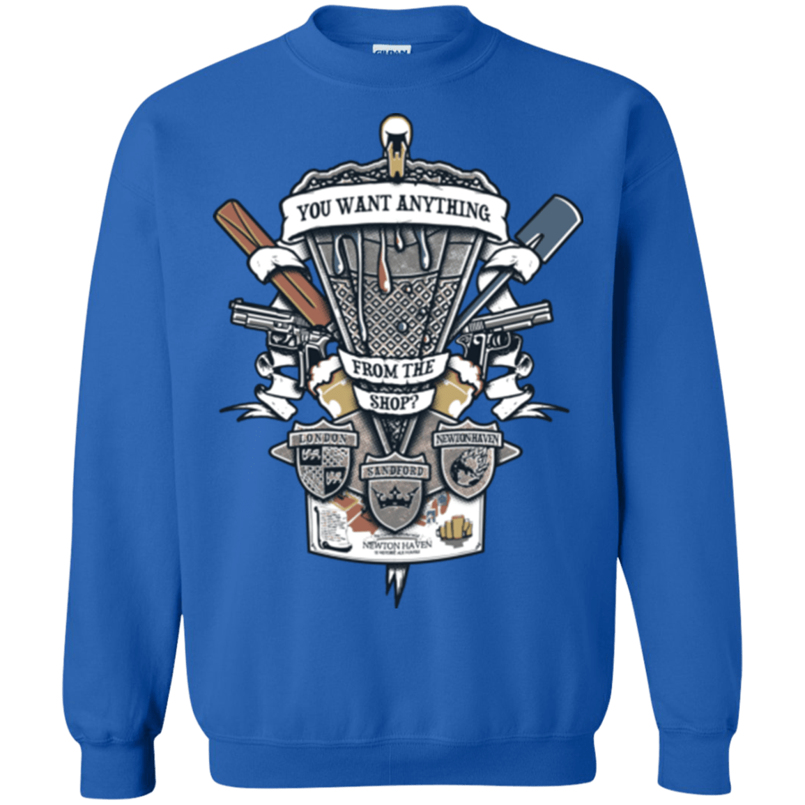 Sweatshirts Royal / Small Three Cornetto's Crest Crewneck Sweatshirt