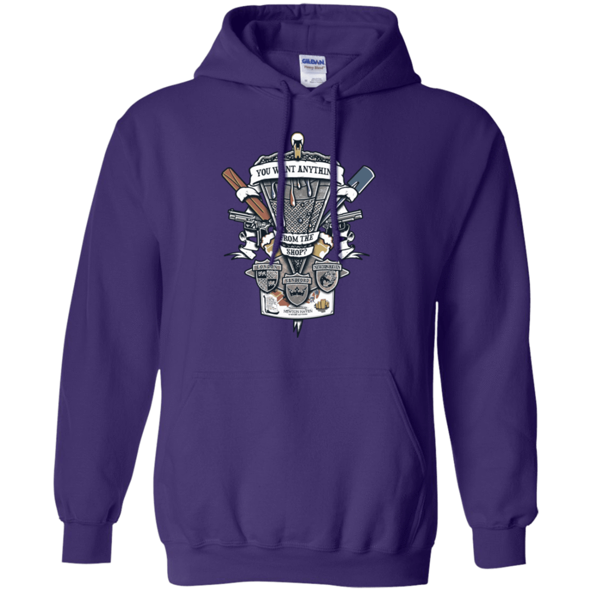 Sweatshirts Purple / Small Three Cornetto's Crest Pullover Hoodie