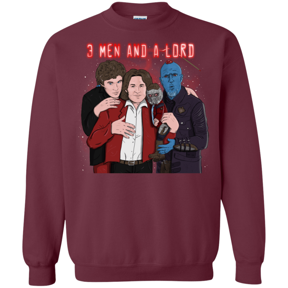 Sweatshirts Maroon / S Three Men and a Lord Crewneck Sweatshirt