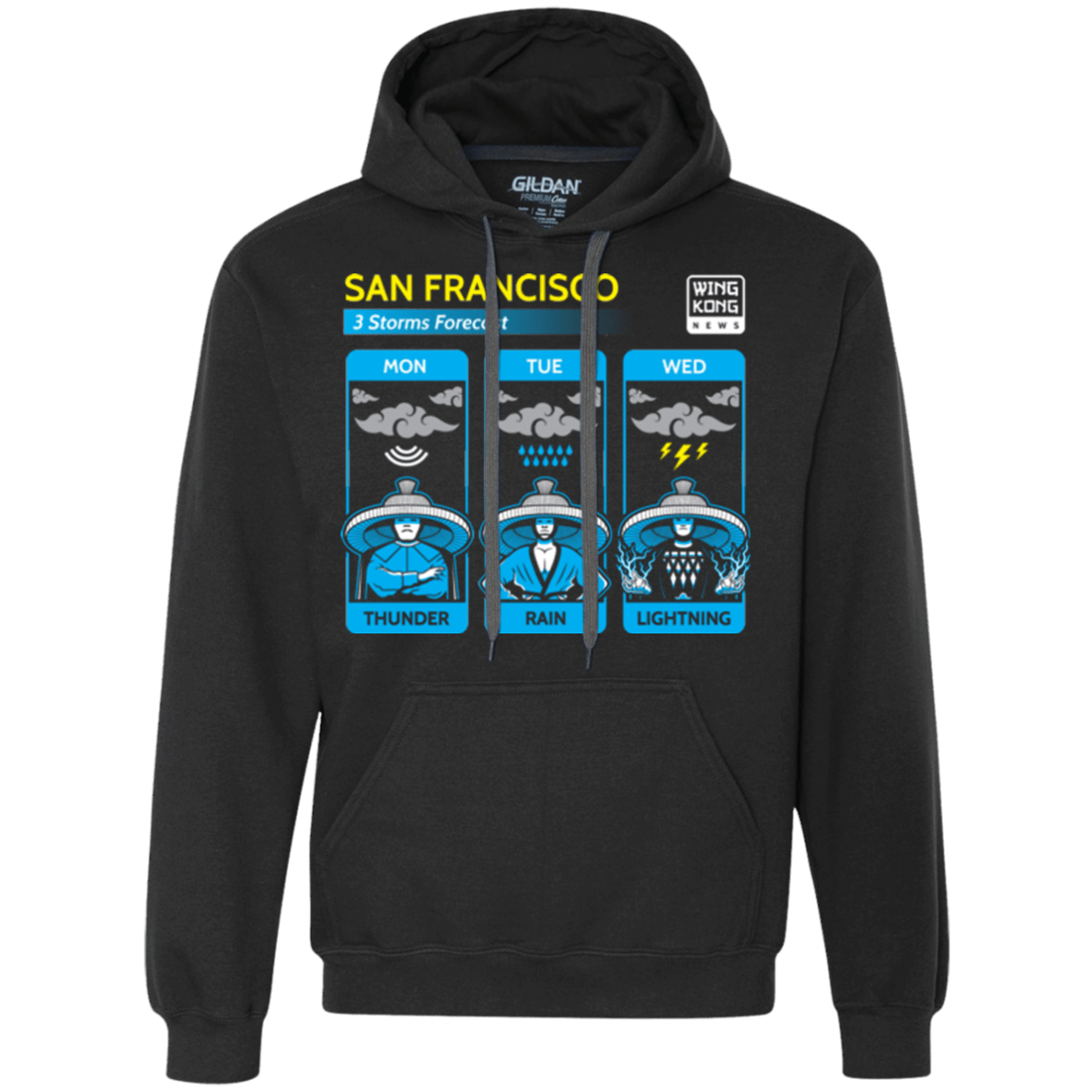 Sweatshirts Black / Small Three Storms Premium Fleece Hoodie