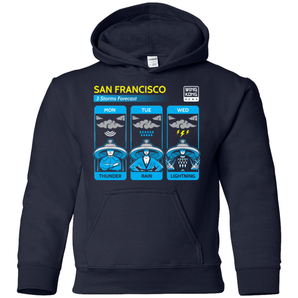 Sweatshirts Navy / YS Three Storms Youth Hoodie