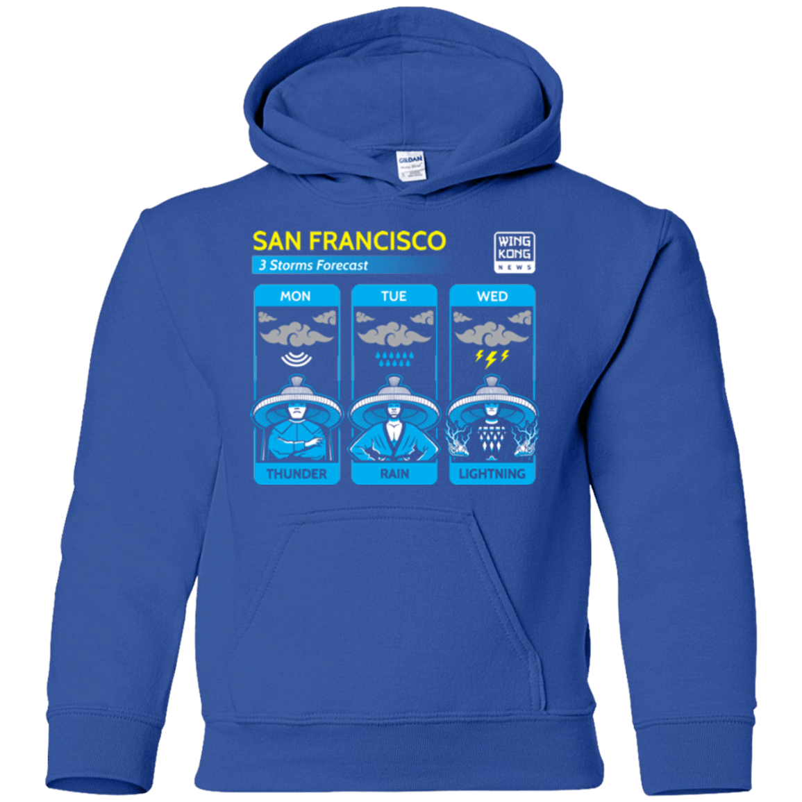 Sweatshirts Royal / YS Three Storms Youth Hoodie