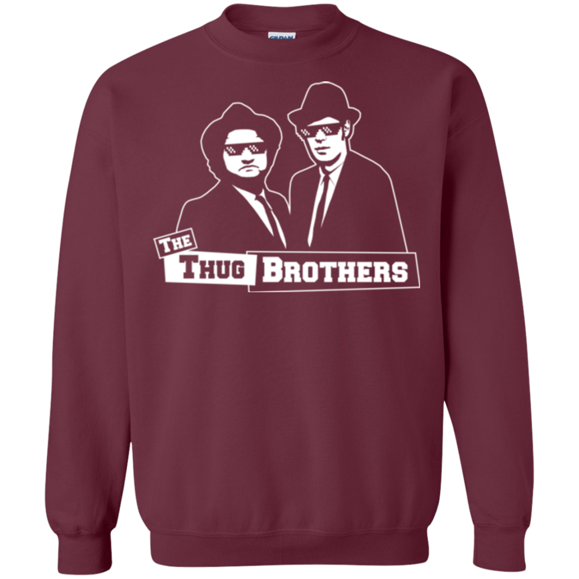 Sweatshirts Maroon / Small Thug Brothers Crewneck Sweatshirt