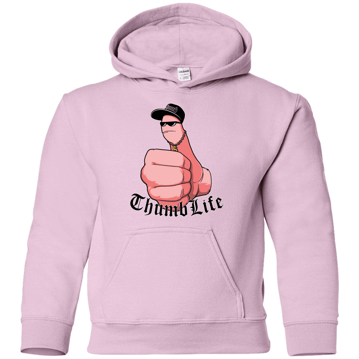 Sweatshirts Light Pink / YS Thumb Life Youth Hoodie
