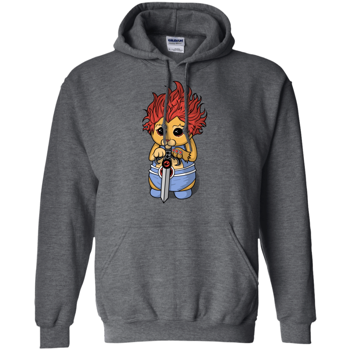Sweatshirts Dark Heather / S Thunder Kitty Pullover Hoodie