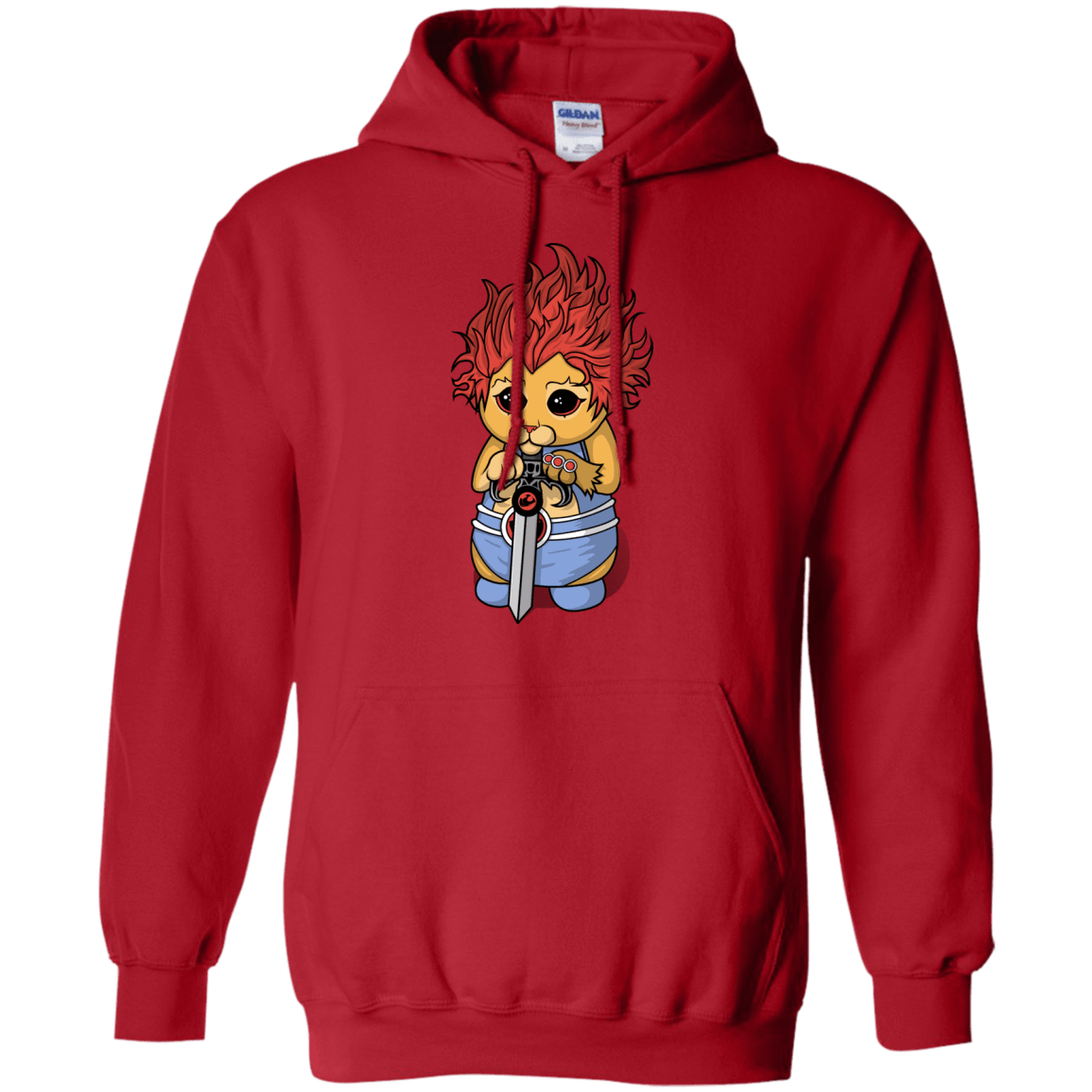 Sweatshirts Red / S Thunder Kitty Pullover Hoodie