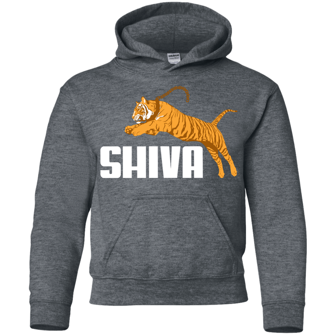 Sweatshirts Dark Heather / YS Tiger Pal Youth Hoodie