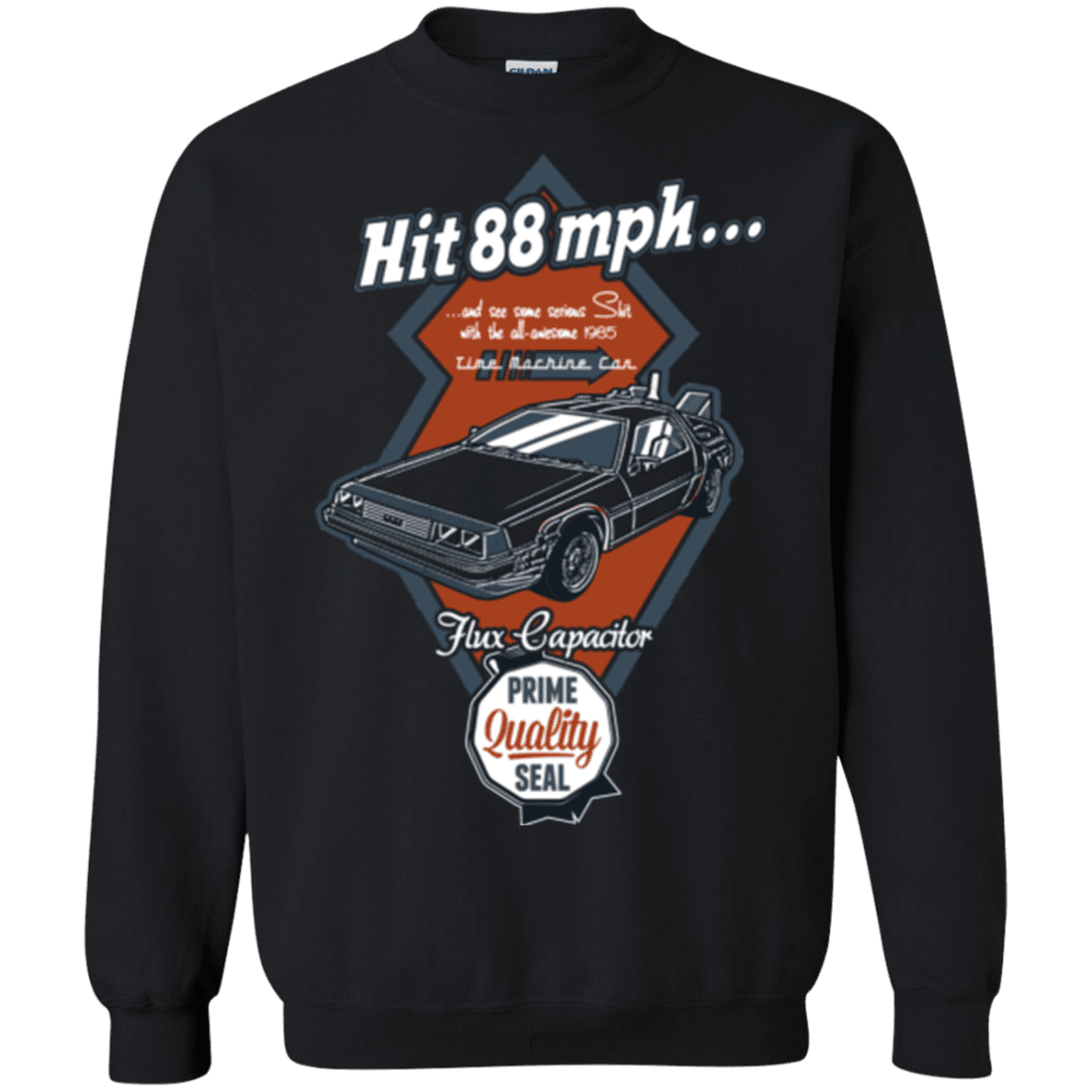 Sweatshirts Black / Small Time Machine Car Crewneck Sweatshirt