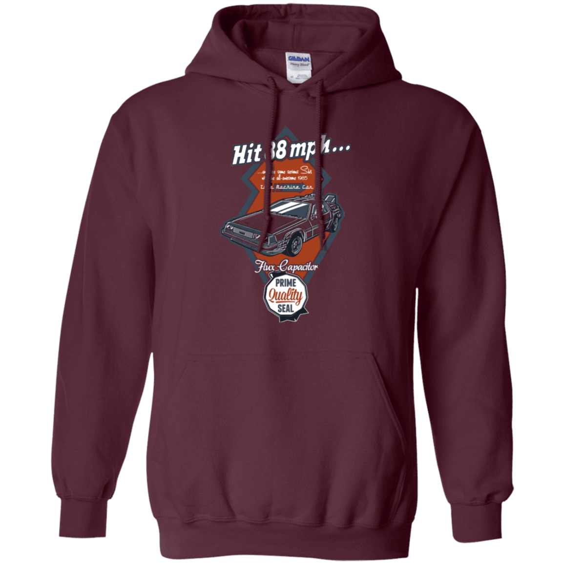 Sweatshirts Maroon / Small Time Machine Car Pullover Hoodie