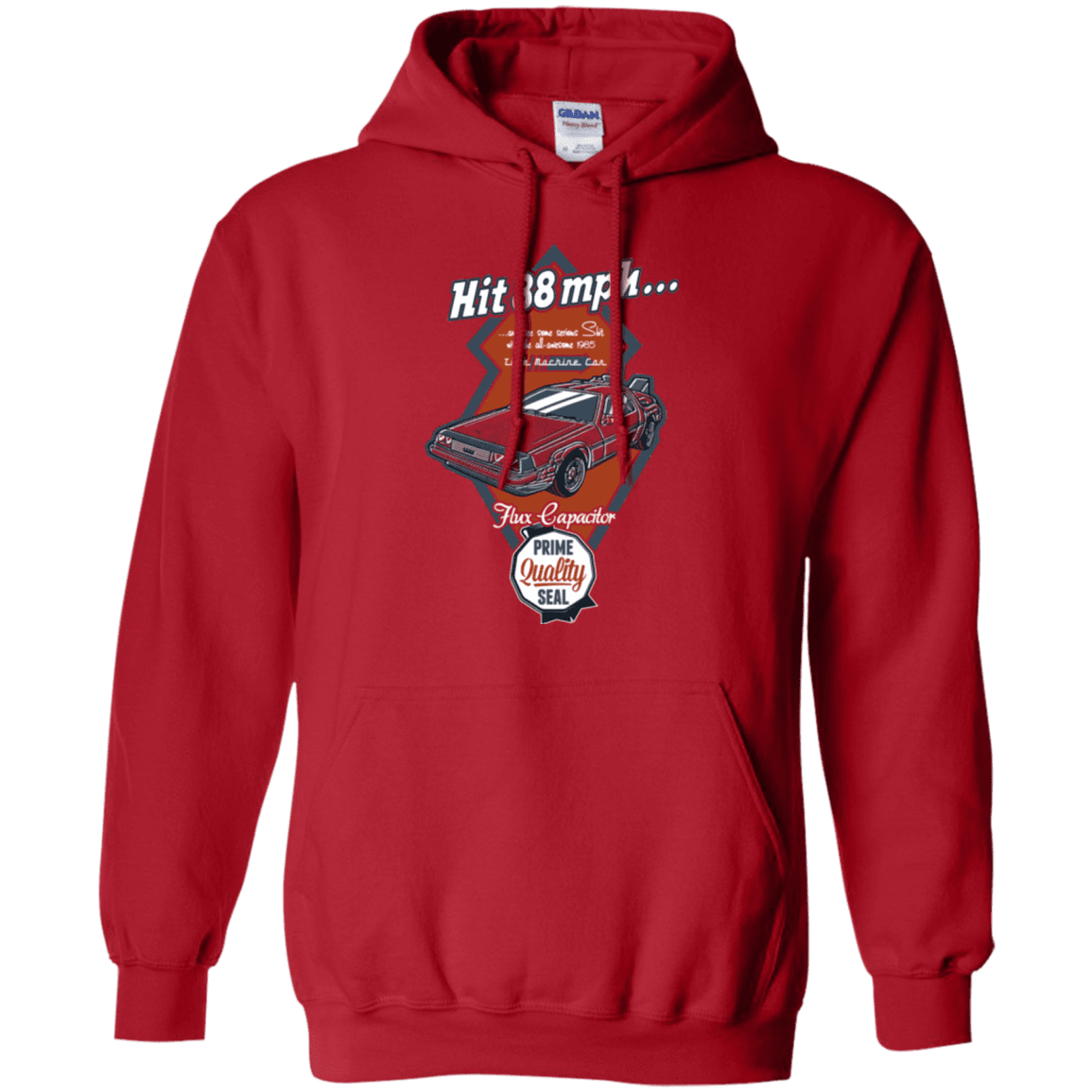 Sweatshirts Red / Small Time Machine Car Pullover Hoodie