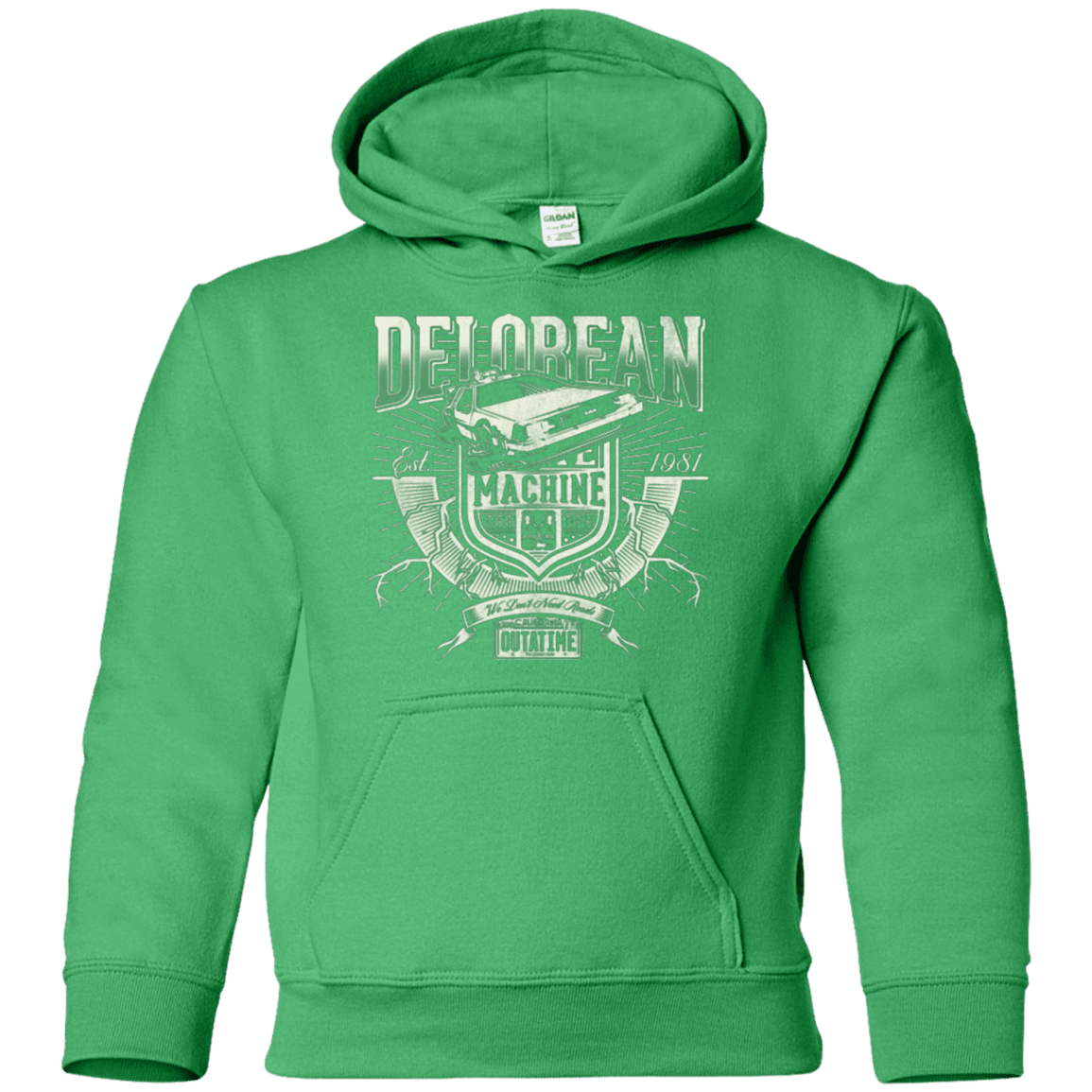 Sweatshirts Irish Green / YS Time Machine Youth Hoodie