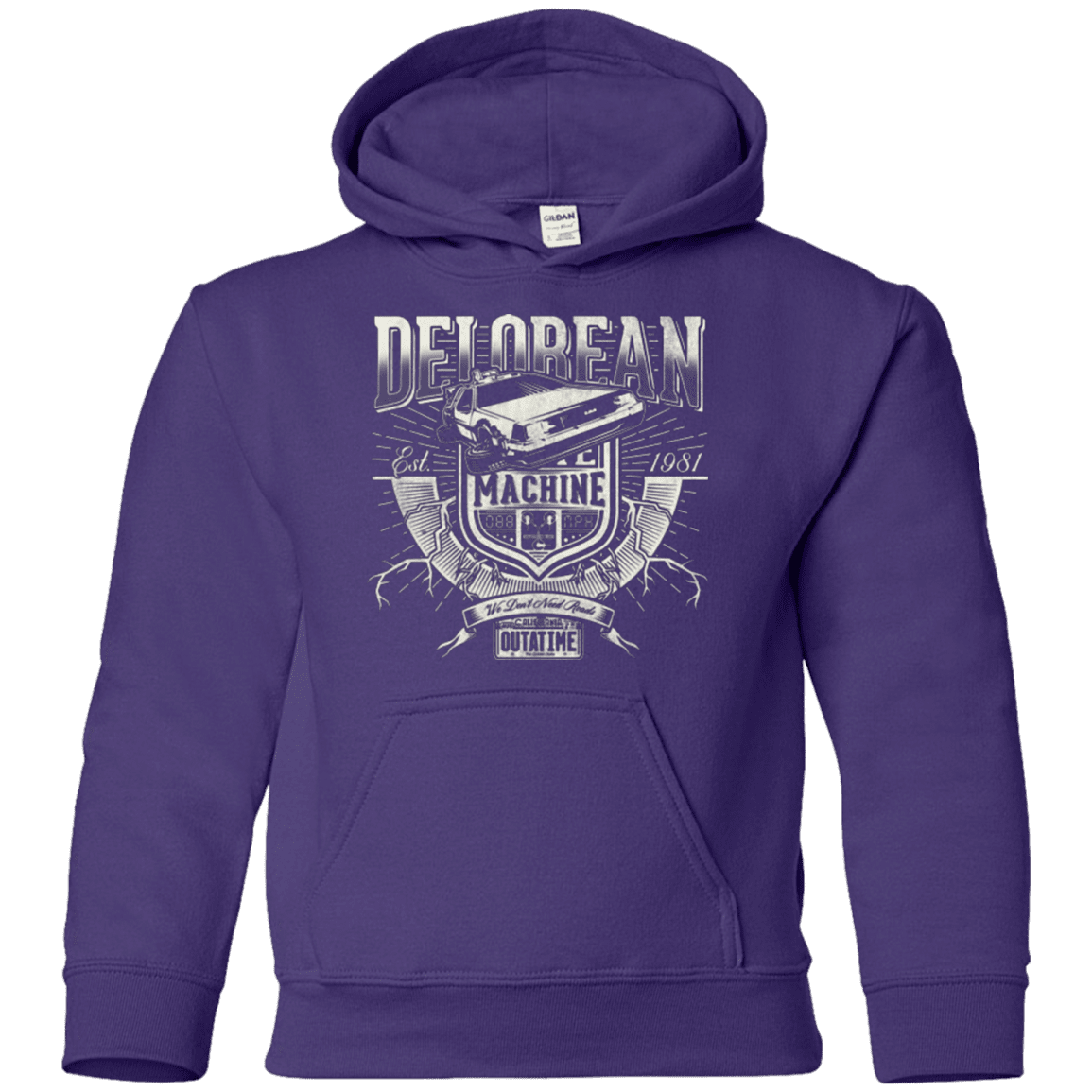 Sweatshirts Purple / YS Time Machine Youth Hoodie