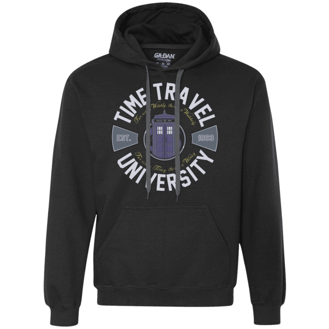 Sweatshirts Black / Small Time Travel University Premium Fleece Hoodie