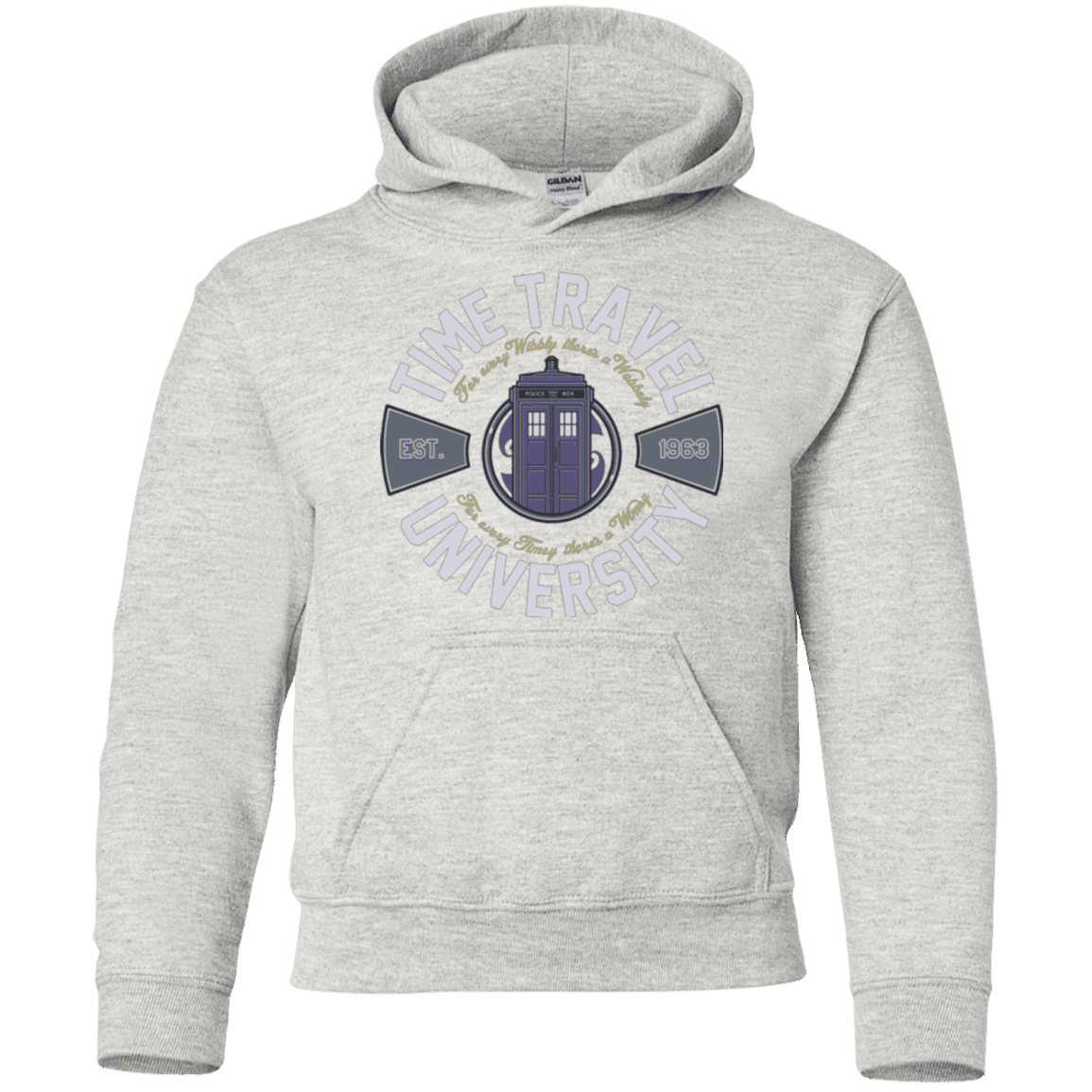 Sweatshirts Ash / YS Time Travel University Youth Hoodie