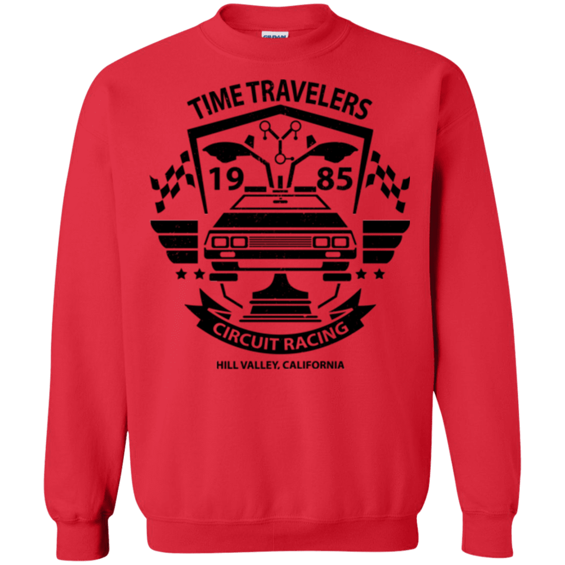 Sweatshirts Red / Small Time Traveler Circuit Crewneck Sweatshirt