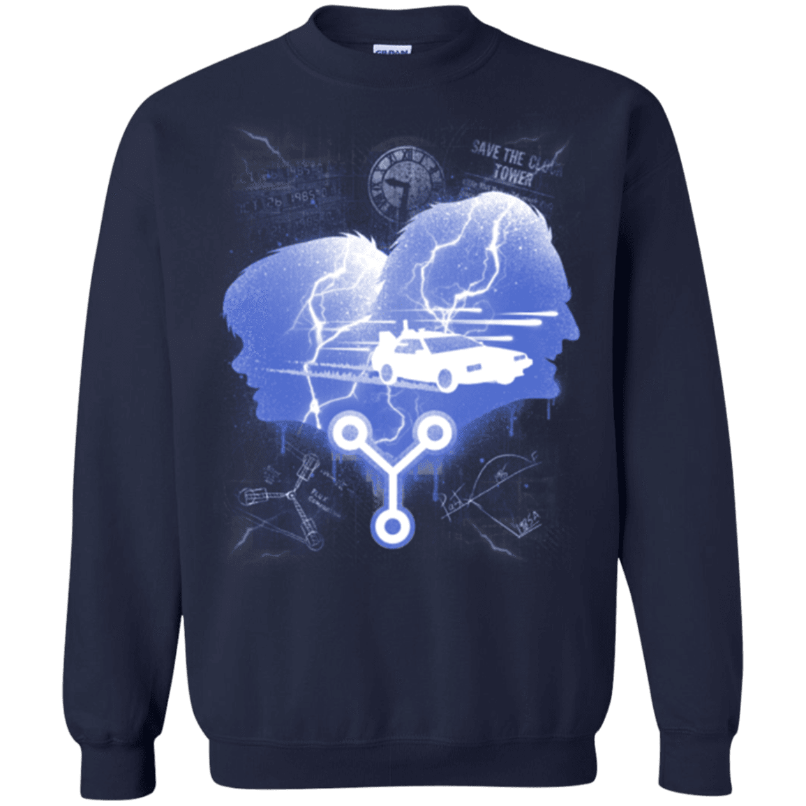 Sweatshirts Navy / Small Time Travellers Silhouette Crewneck Sweatshirt