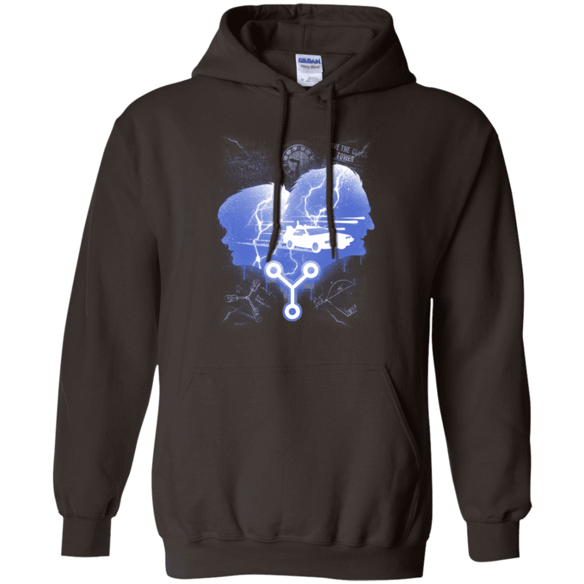 Sweatshirts Dark Chocolate / Small Time Travellers Silhouette Pullover Hoodie