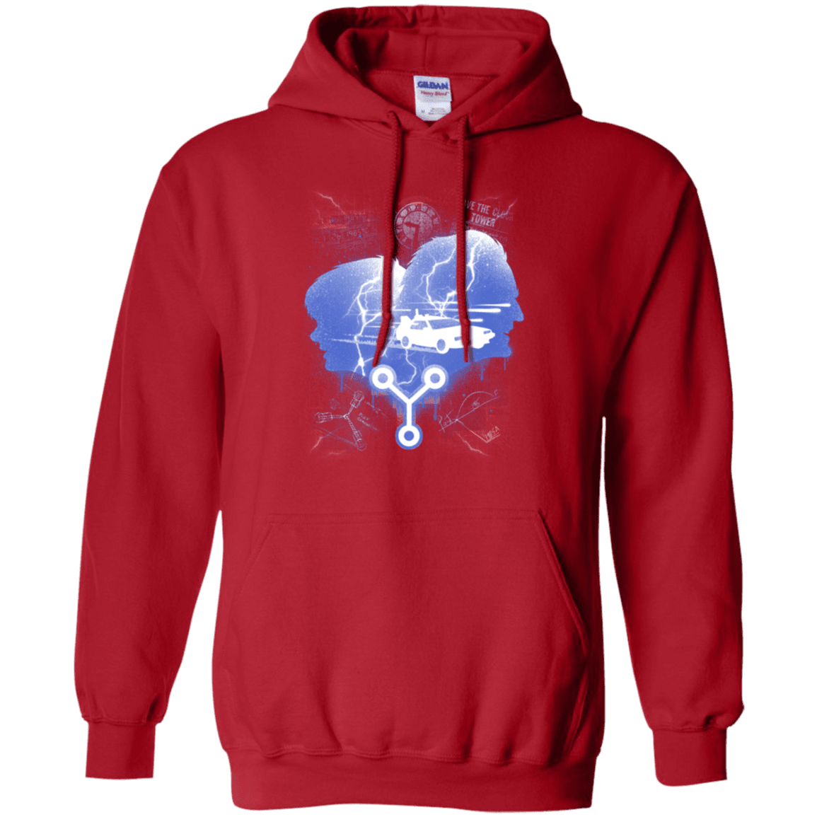 Sweatshirts Red / Small Time Travellers Silhouette Pullover Hoodie