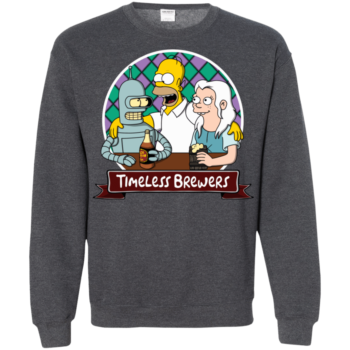 Sweatshirts Dark Heather / S Timeless Brewers Crewneck Sweatshirt